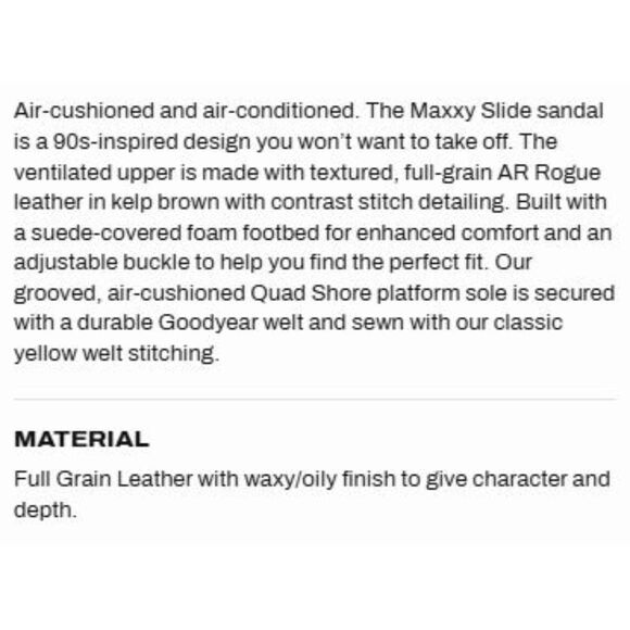 Dr. Martens Kelp Brown Maxxy Slide AR Rogue Leather Unisex Sandals UK 8 NIB - Picture 13 of 13